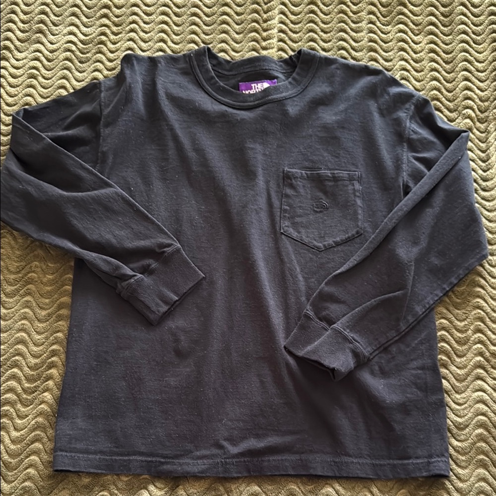 Black Long Sleeve Pocket Tee